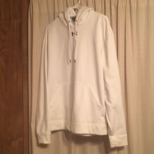 Men’s white under armor hoodie.